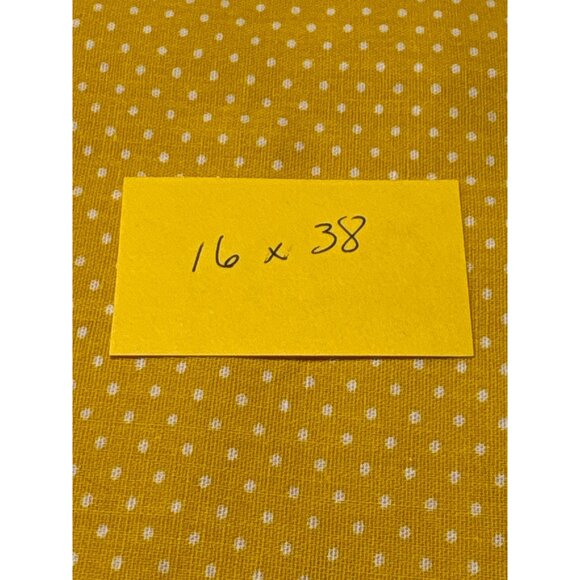 Yellow Polka Dot Fabric 16" x 38" Cotton Sewing Quilting Craft Material - Picture 3 of 4